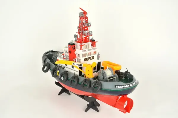 RC Boot Hafenschlepper, detailgetreu, mit Wasserspritzfunktion von Heng Long – 2,4Ghz